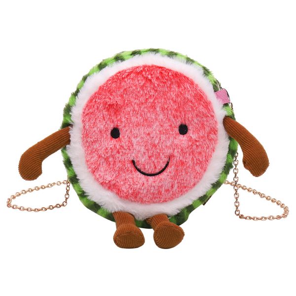 

women watermelon-like plush crossbody bags weird bag cute shoulder bags exquisite girls casual original handbag interesting