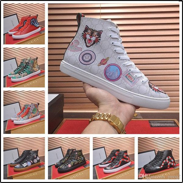 

18ss brand sneakers men casual shoes for man sneaker trend luxury high shoes men outdoor shoes 2019 new madah, Black