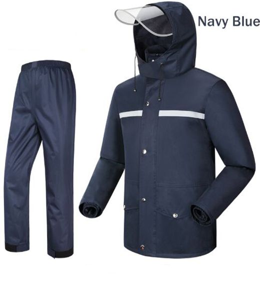 

2018 raincoat rain pants suit split men and women style outdoor motorcycle electric car riding raincoat waterproof, Black;blue