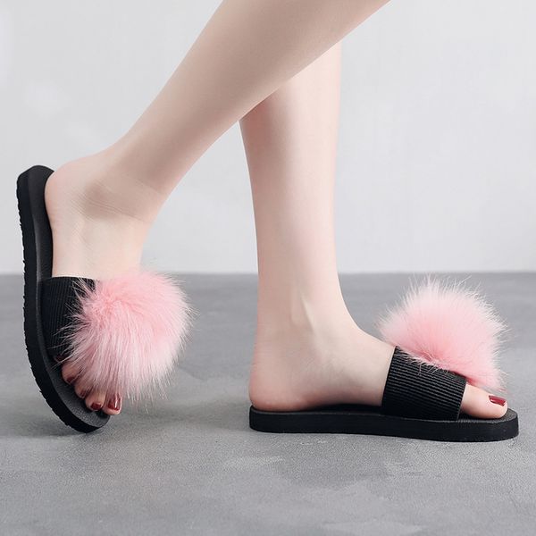

women's flat beach shoes indoor&outdoor non-slip slippers ladies pink ball slippers footwear summer beach fashion shoes c14, Black