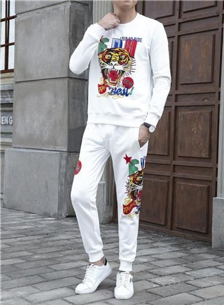 

2019 autumn new men's long sleeve two piece set ds1992405yh01, Gray