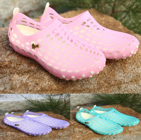 

summer garden pedal hole slipper woman shoes breathable non-slip casual beach slipper for woman chaussures femme women, Black