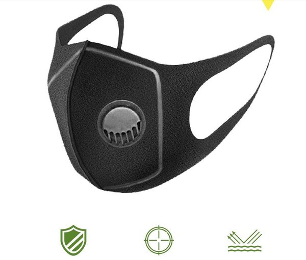 

breathable mask with breathing valve tall gas dust smog proof cotton black mask can be washed protective products