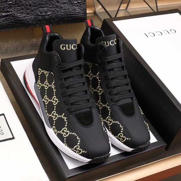 

luxury mens casual shoes genuine leather lace-up men shoes, men sneakers fashion platforms big size for men tennis shoes 30, Black