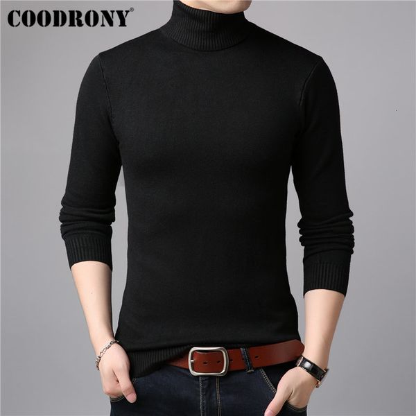 

coodrony mens sweaters cashmere cotton sweater men soft knitwear pull homme winter thick warm turtleneck wool pullover men 91011 sh190930, White;black