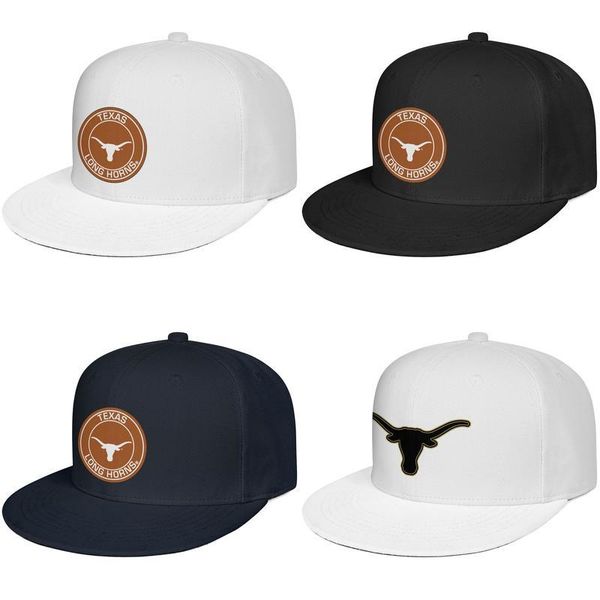 

texas longhorns круглый логотип для мужчин и женщин snap back baseballcap fitted vintage hip hopflat brimhats football logo black core smoke, Blue;gray