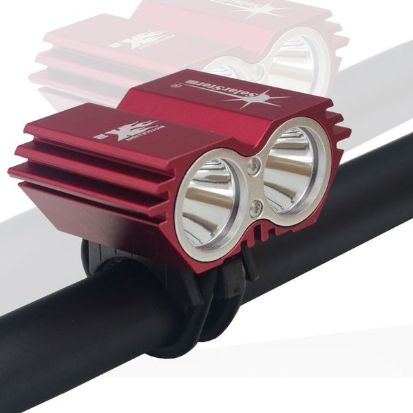 

5000 lumen 2x xml u2 led solarstorm cycling bicycle bike front light lamp headlight headlamp(without battery