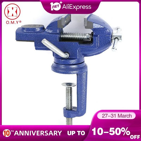 

table vise vice light duty mechanic clamp-on table vise swivel base cast iron clamp press vice with anvil