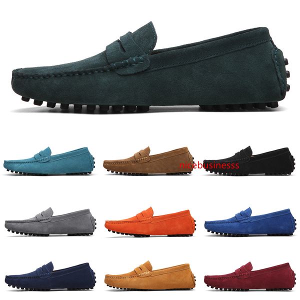 

discount non-brand classic men loafers shoes slip-on flat business dress sneakers cusale shoes triple black red green 38-47 style 9