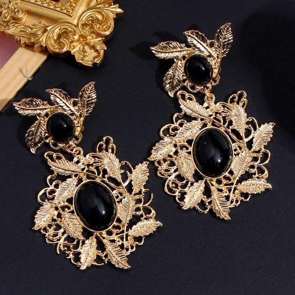 

just feel 2020 fashion bohemian leaves earrings unique leaf big earrings for women jewelry gift oorbellen pendientes mujer mod, Silver