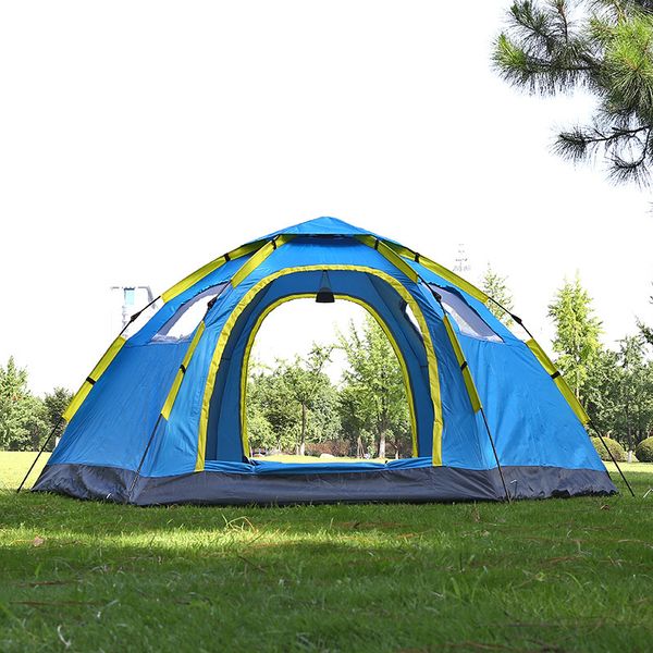 

single layer hexagonal automatic quick opening beach tent 5-8 people outdoor products camping and mountaineering outdoor tent