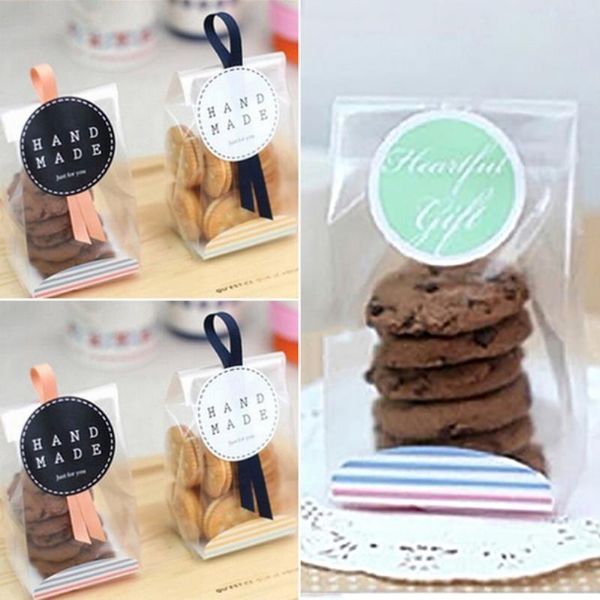 

diy 10/20/50/100x cookies cellophane with gusset wedding xmas favor sweet party bags