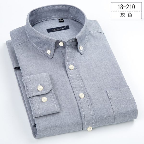 

плюс размер 5xl 6xl 7xl 8xl 100% хлопок oxford pure color нашивки twill бизнес повседневный длинным рукавом платье рубашки мужчины синий бел, White;black