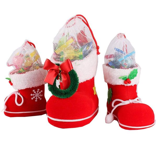

mini christmas stockings xmas tree decorations christmas festival party ornament boots candy bags gift holders