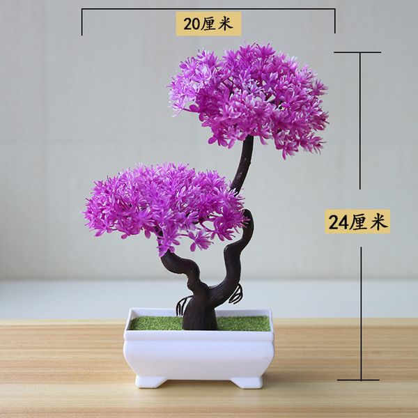 

new artificial tree bonsai plastic landscape pot culture creative simulation tree plants office room furnishings home decorative