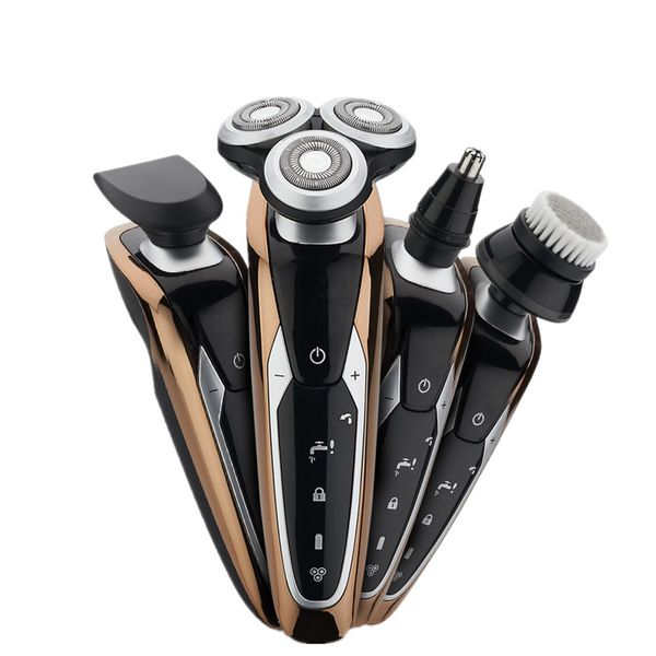 

4 in 1 electric razor for men washable electric shaver hair clippers nose trimmer face cleansing brush set fast charging