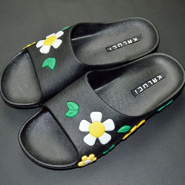 

summer slippers ten miles peach blossom l bathroom wear slippers ladies indoor and outdoor non-slip cool slippers manufacturers direct s, Black