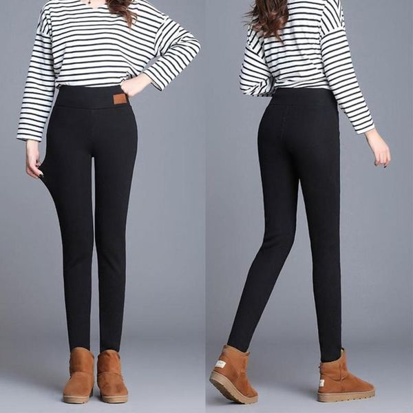 

warm pants winter skinny thick velvet wool fleece girls leggings women trousers lambskin cashmere pants for women leggings, Black;blue