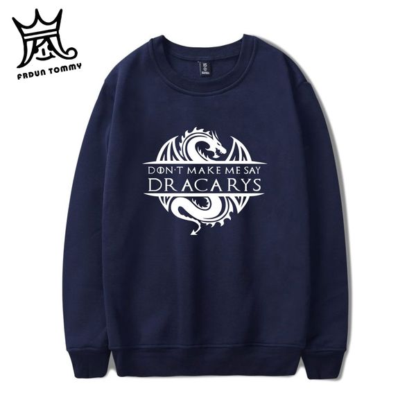 

dracarys woman capless sweatshirt harajuku vintage style sweatshirt dracarys camiseta not today tracksuit women clothes, Black