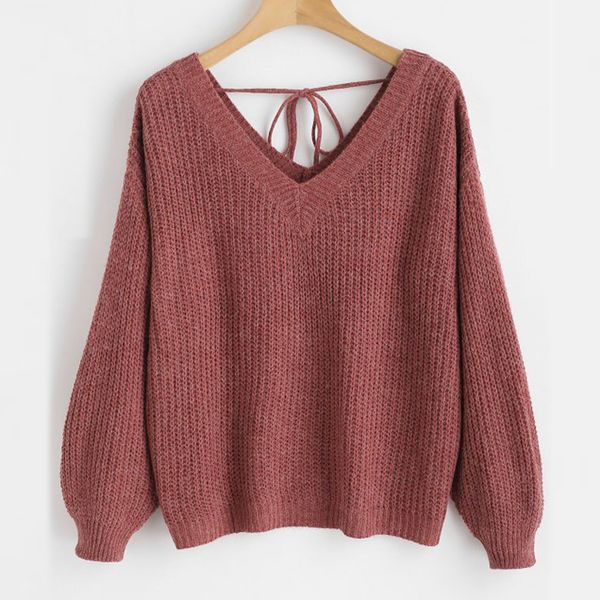 

women sweater solid knit jumpersÂ female v-neck sweet pullover ladies elegant loose sweater women fashionÂ winter clothes hot, White;black