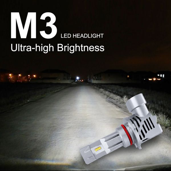 

m3-led car led headlight bulbs 9005/hb3/h10 9006/hb4 h1 h4/hb2/9003 h7 h8/h9/h11 car led headlight kit replace bulbs lamp
