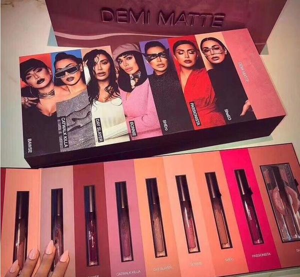 

Dhl 2018 beauty lipglo demi matte liquid lip tick lip co metic lip et 15pc et