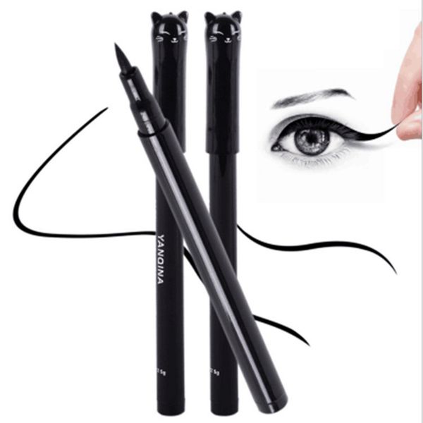 

yanqina 1pc black eyeliner beauty cat style long-lasting waterproof liquid eyeliner quick-drying liner pen eye liner dropshipping a1502