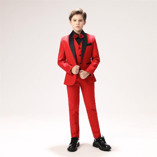 

yuanlu boys suits blazer costume for wedding party piano boysÂ dress jacket slim fit kids suits (2t-14, Black