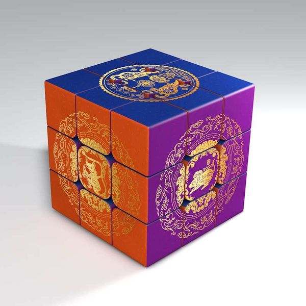 

uv print chinese new year mouse magic cube 3x3x3 customized merry christmas 3x3 speed puzzle cubo magico children gifts