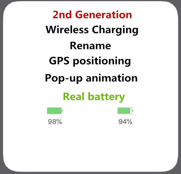 

2шт air pro h1 чип переименовать gps беспроводная зарядка bluetooth наушники pk pods 3 ap pro ap2 ap3 w1 чип наушники 2-го поколения