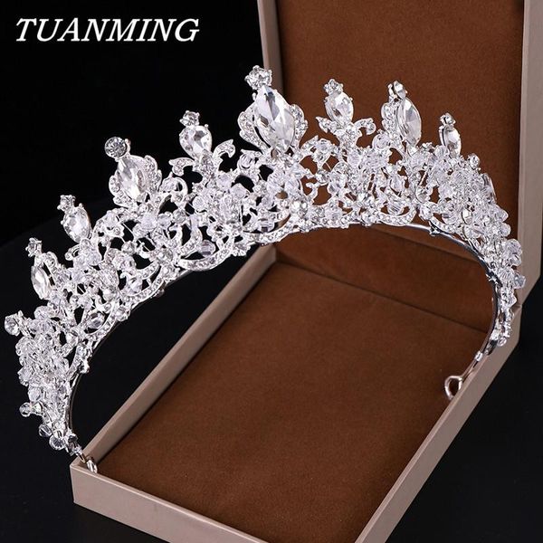 

rhinestone crown and tiaras wedding bride tiara queen rhinestone crystal crown bridal hair jewelry head adornment sh190927