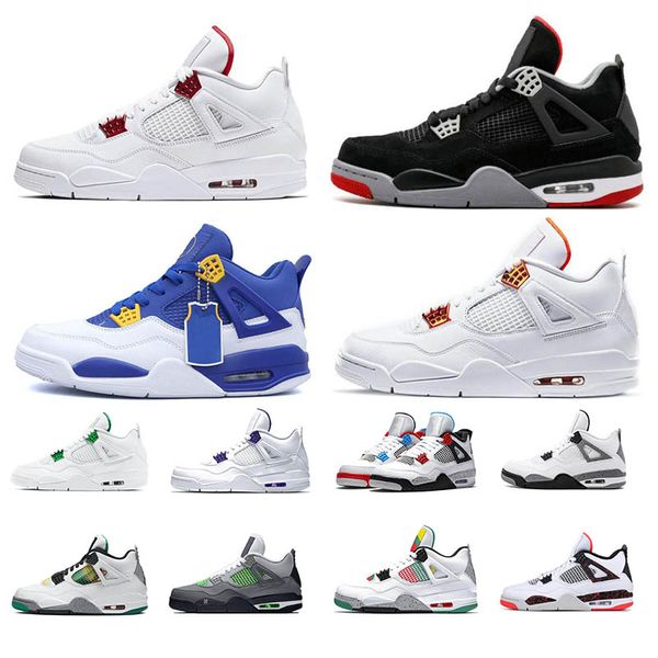 

nike air jordan retro 4 лояльных синий разводят цемент гриб прохладный серый фиба 4s мужские тренеры пик фиолетовый кроссовки 8-13