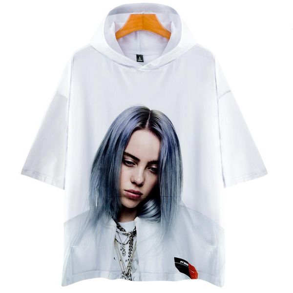 

billie eilish t-shirt women casual harajuku t-shirt cotton loose breathable men personality fashion tshirt, White;black