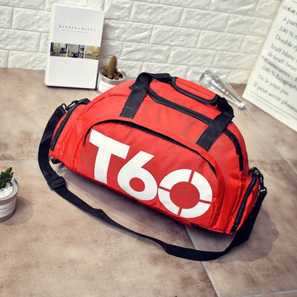 

waterproof gym bag duffle pocket w/ shoe 5 shipping backpack sport colors messenger travel pjpbr, Red;black