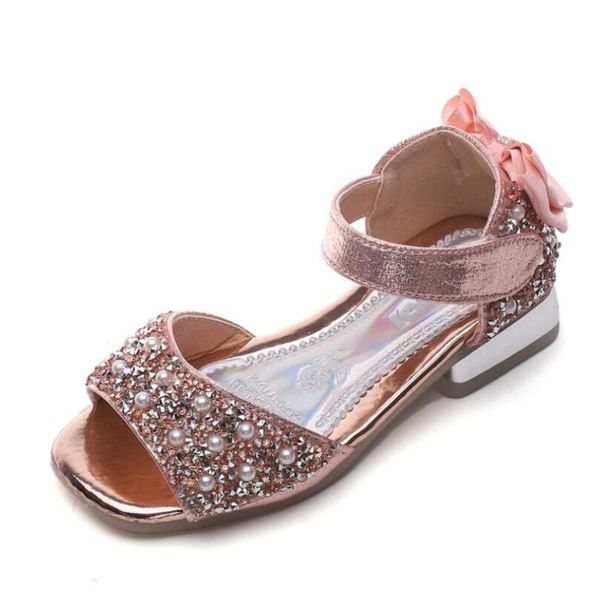 

summer leather sandals baby girls cute princess sandals shoes toddler infant kids sneakers shoes for beach, Black;red