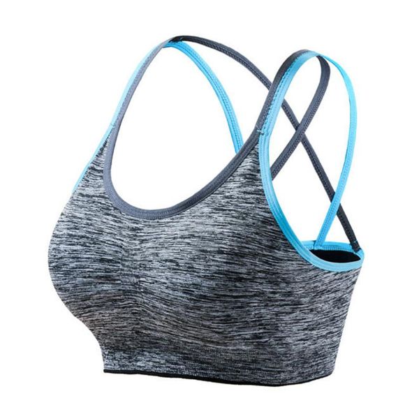 

women workout soft brassiere running wire quick dry yoga padded sports bra fitness seamless push up comfortable, White;black