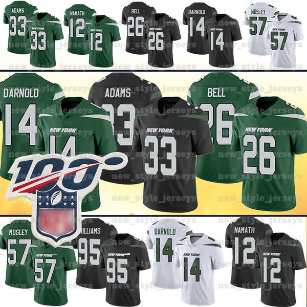

14 am darnold new york 33 jamal adam jet jer ey 26 le 039 veon bell c j mo ley joe namath quinnen william football jer ey