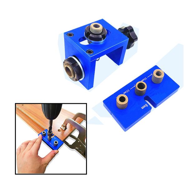 

3 in 1 woodworking doweling jig kit hole drill punch positioner guide locator carpentry positioning tools