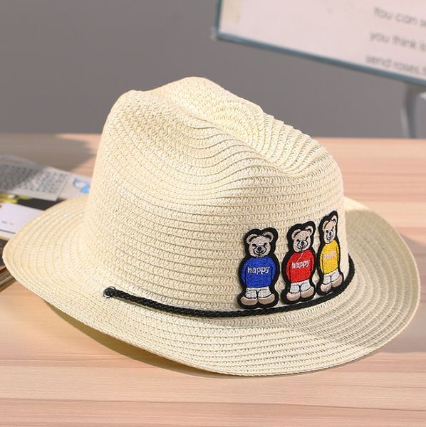 

chuncan children cartoon paper straw hat men and women summer sun hat korean version beach baby cool sun children hat, Blue;gray