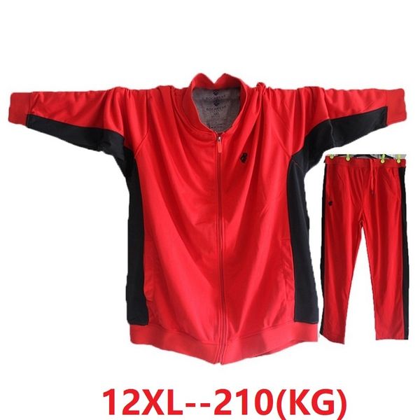 

fleece spring men jackets sweatshirts zipper sports hoodies large size big 9xl 10xl 11xl 12xl loose 68 70 72 74 patchwork jacket, Black;brown