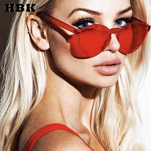 

hbk rimless round modis sunglasses oculos de sol feminino 2019 vintage luxury women brand designer sun glasses uv400, White;black