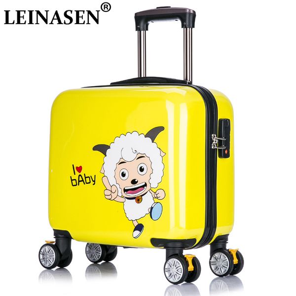 

спос!16inches дети мультфильм abs hardside тележка сумка для багажа, мода овец картина путешествия багаж для ребенка, подарок для ребенка