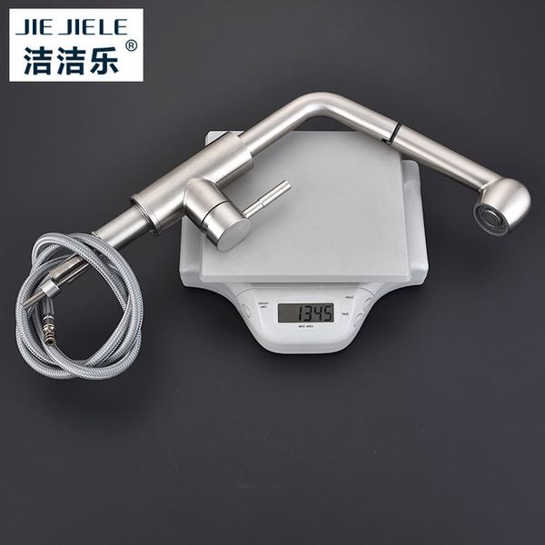 

304 stainless steel pull faucet kitchen sink sink and cold faucet factory direct foreign trade