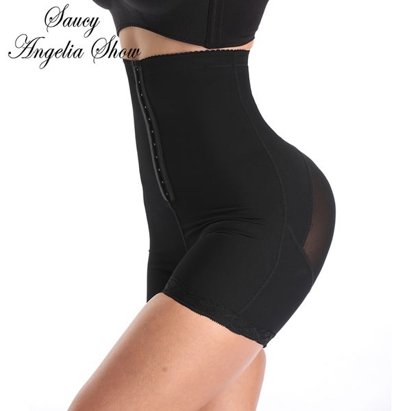 

plus size body sculpting high waist slimming belly s-shaped curved panties hips waist waist panties magic lady corset underwear, Black;white