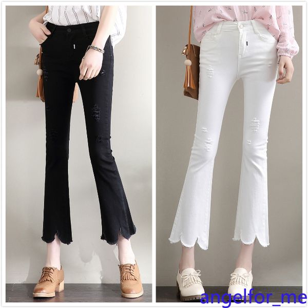 

разорванный высокой талией 9 cents джинсы, Blue