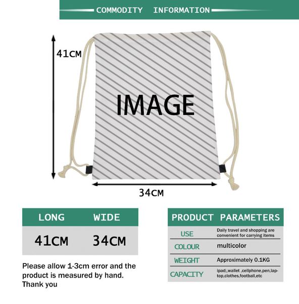 

customized draw strings bag backpack package any image is available the only need is a picture i will do the design for you