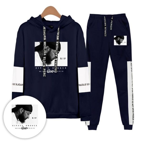 

casual clothing sets women teenager hoodies pants 2pcs suits nipsey hussle mens tracksuits spring autumn, Gray