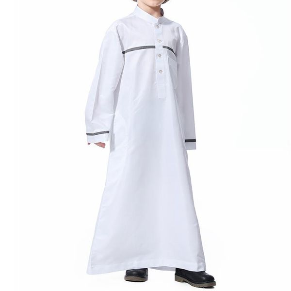 

мусульманский арабский мальчик thobe thawb кафтан с длинными рукавами мандарин шеи, Red
