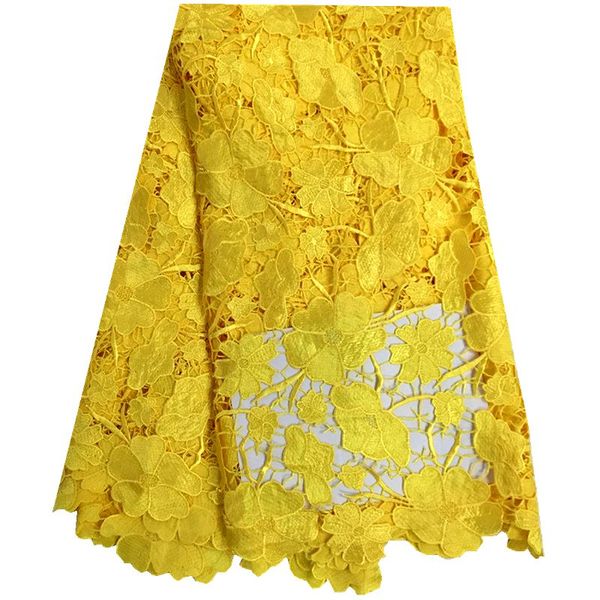 

yellow african cord lace for wedding dress.guipure lace fabric with nice flower,new nigerian fabric f10173, Pink;blue