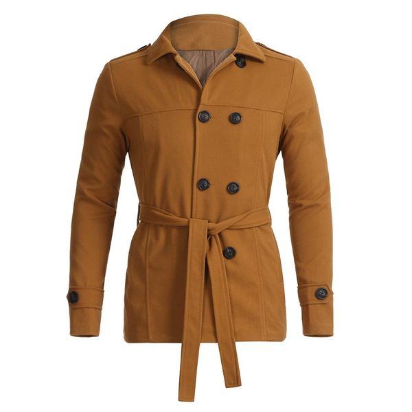 

jaycosin 2018 new fashion men's coat autumn winter warm slim fit long sleeve jacket trench coat outwear 18nov8, Black